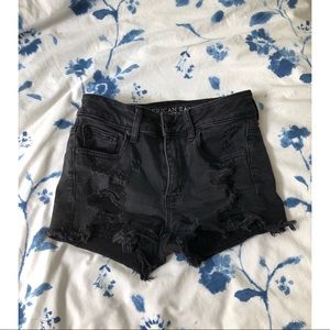 Black Jean Shorts